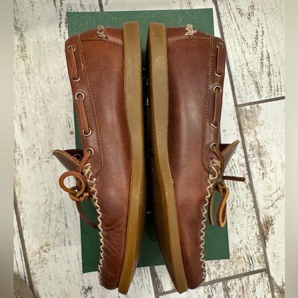 Sebago Campsides Size 9.5M Brown Leather Scout Camp Moc - Picture 4 of 9